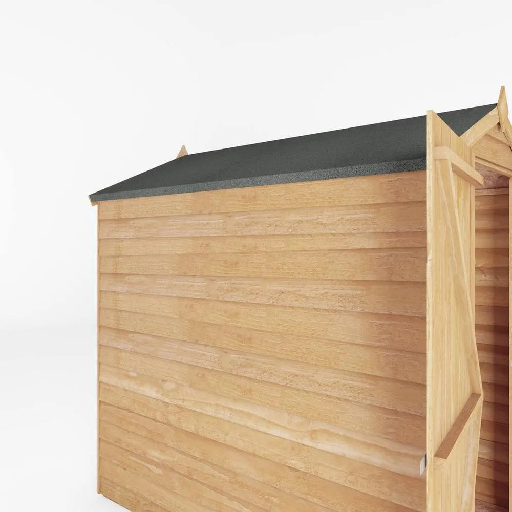 Mercia 6 x 4 Feet Overlap Apex Windowless Shed - L181.8 x W131.8 x H185.5 cm in Light Tan 6