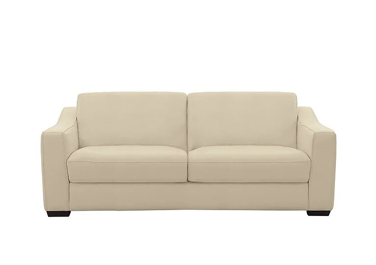 Optimus 3 Seater Leather Sofa - BV Bisque