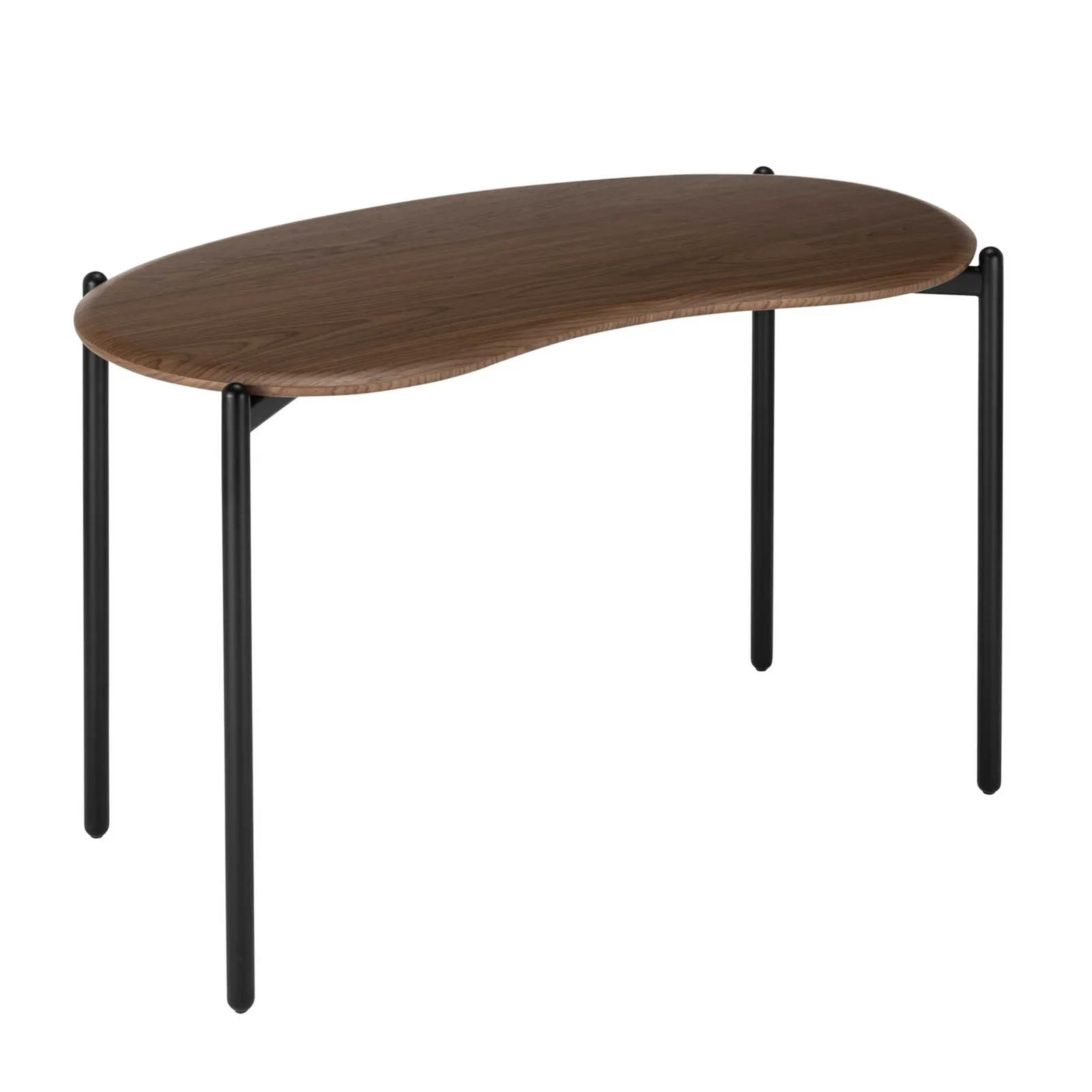 Kartell Lunat Desks 119X59X73 Walnut/Black, Round, Wood | Barker & Stonehouse 6