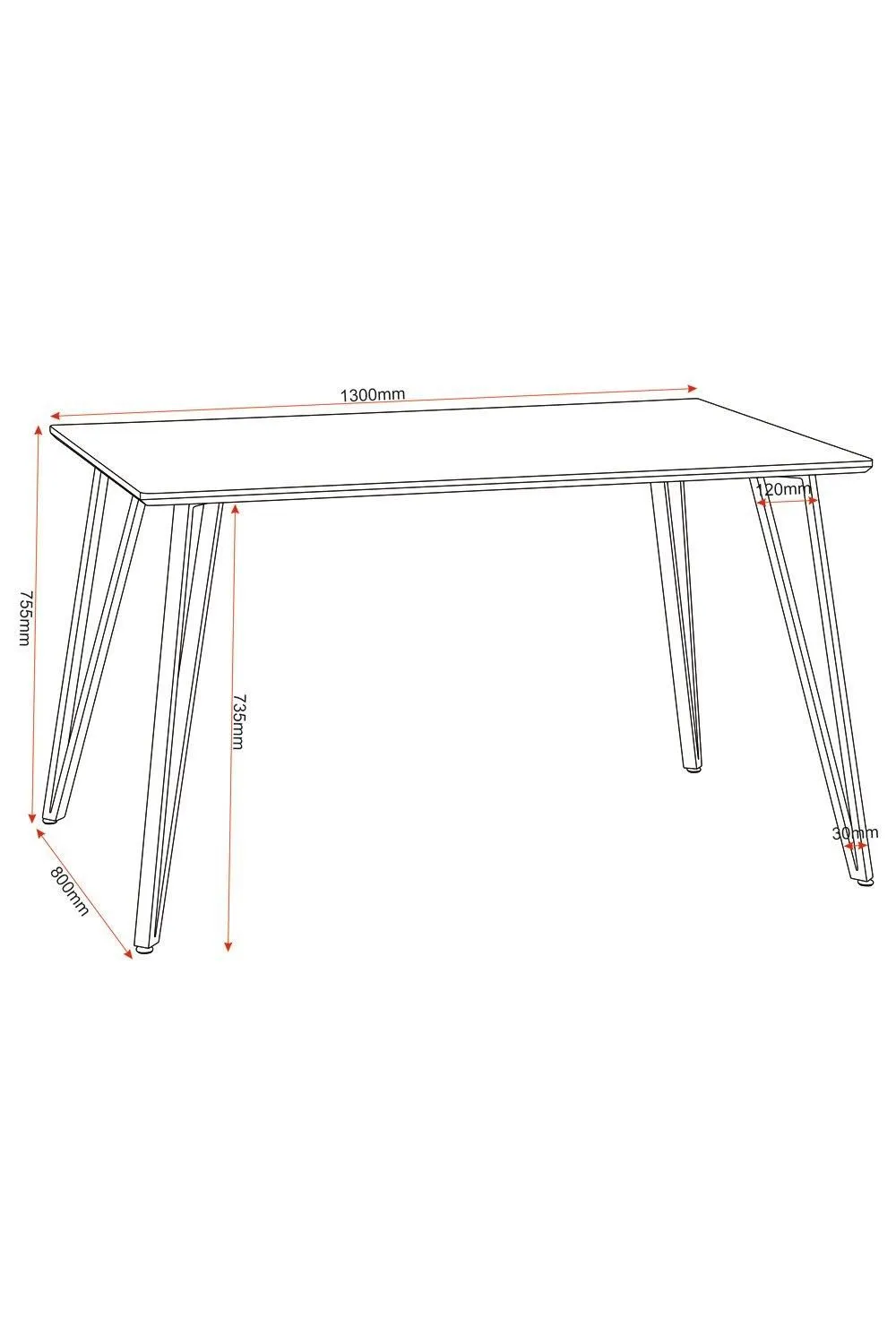 Seconique Marlow Dining Table in Black 5