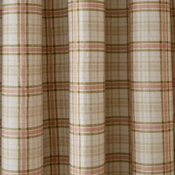 Denton Check Blackout Eyelet Curtains 3