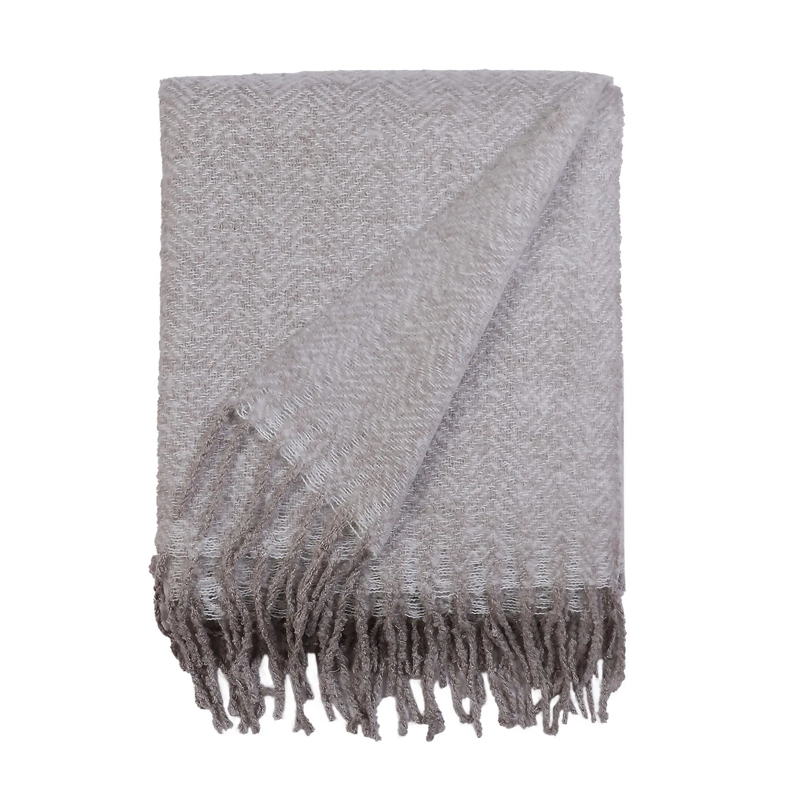 Country Living Herringbone Throw - Ash Rose - 150x183cm