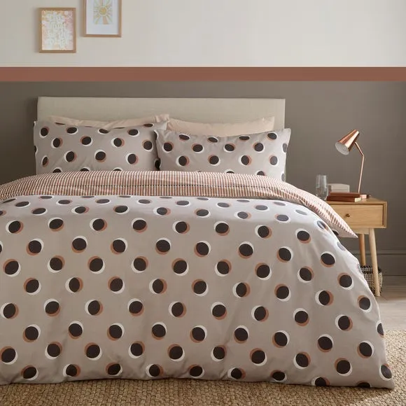 Fusion Polka Spot Polycotton Duvet Cover & Pillowcase Set 1