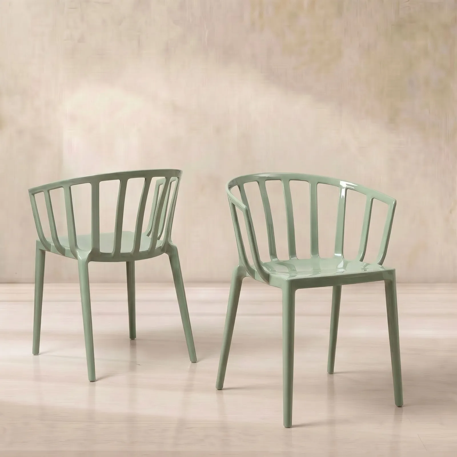 Kartell Venice Dining Chair, Green Plastic | Barker & Stonehouse 1