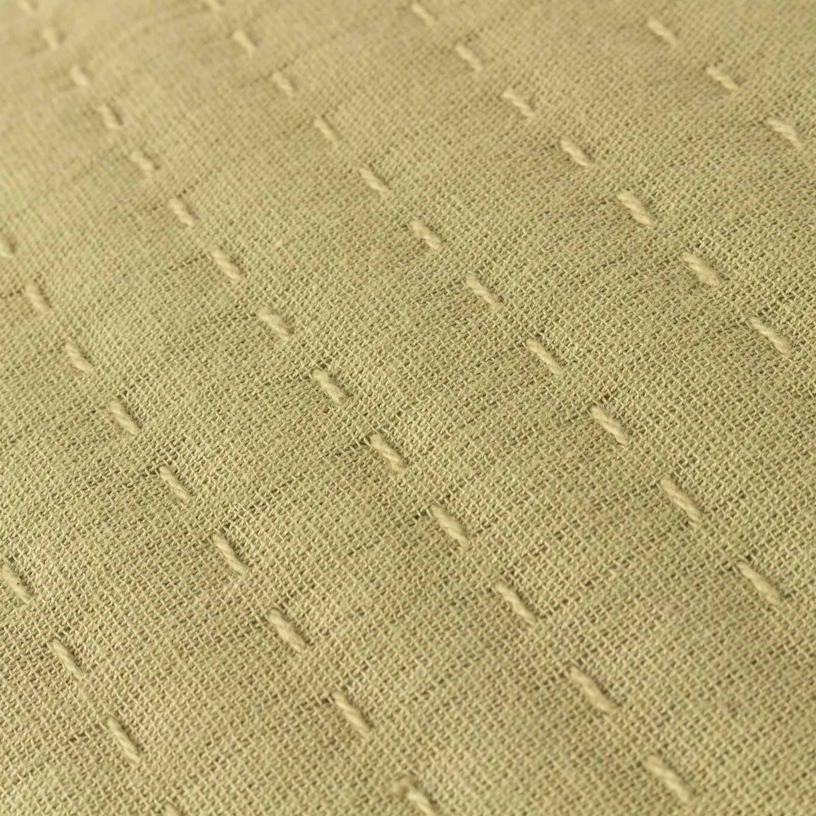 Yard Hush Stitched 100% Cotton Cushion in Light Green 5