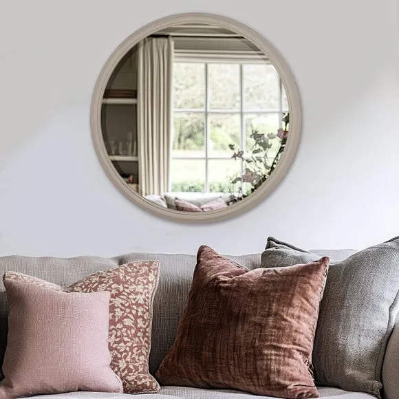 Cedar and Sage Country Round Wall Mirror