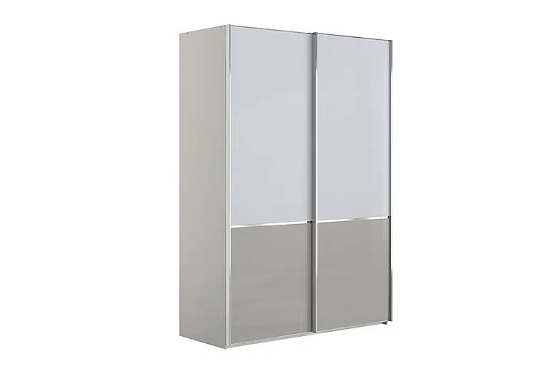 Santa Cruz 150cm 2 Door Sliding Wardrobe - Two Tone/Grey