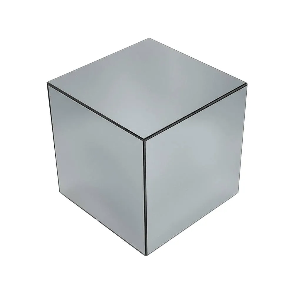 sweeek Cubic mirror coffee table, side table, bedside table, 35 cm cubic in Clear 2