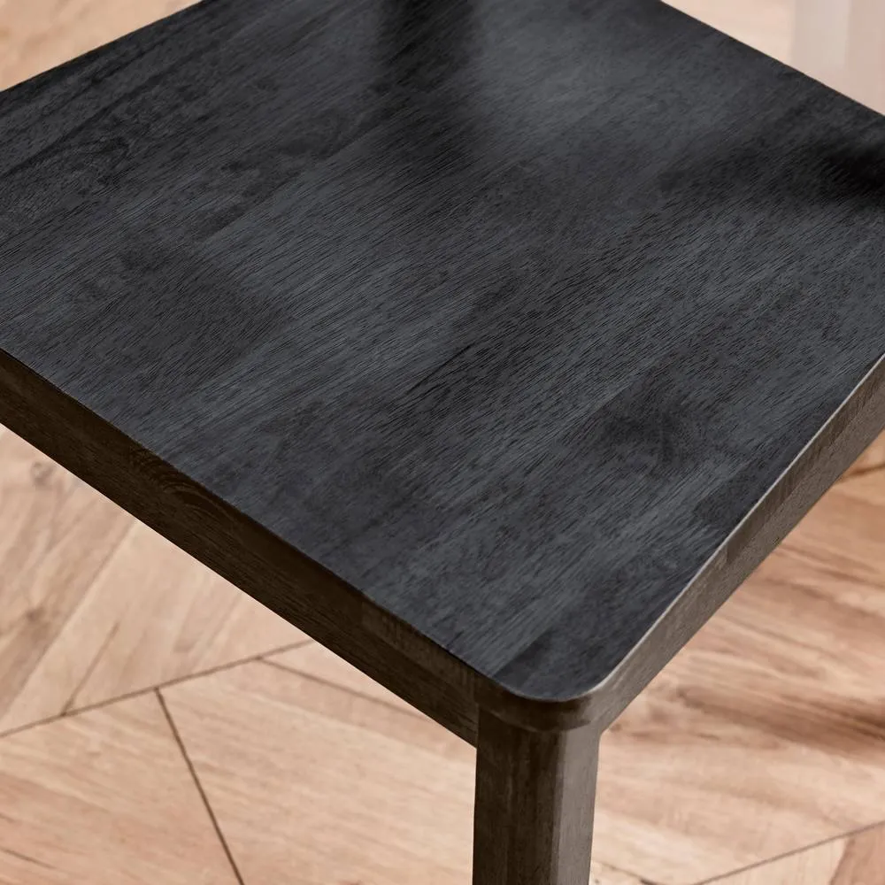 FurnitureboxUK 2x Lynton Black Wooden Dining Chairs 6