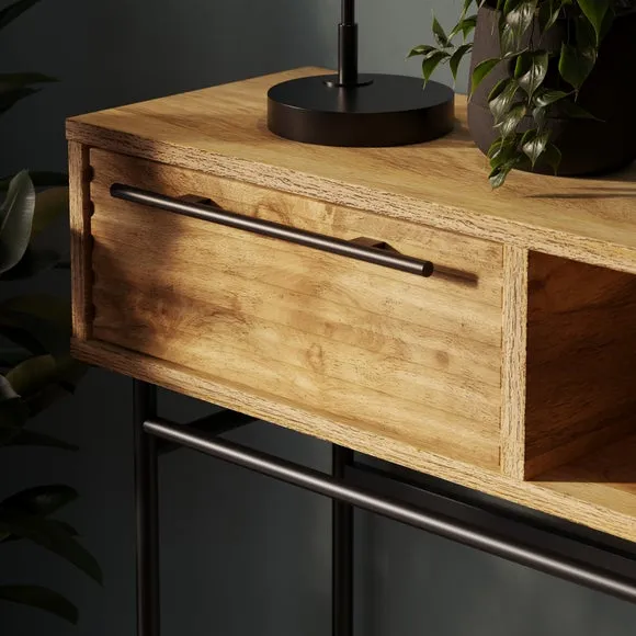Bryant Extra Wide Console Table, Mango Wood Effect 4