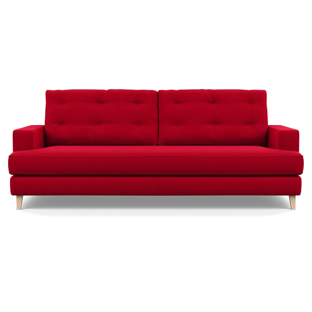 Heal's Mistral 4 Seater Sofa Melton Wool Red Oxide Natural Feet