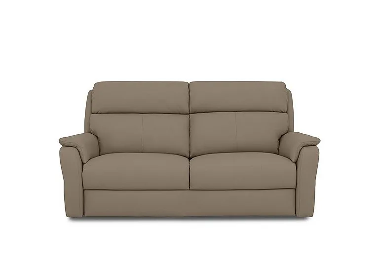 Vito Leather 3 Seater Sofa - Torello Taupe