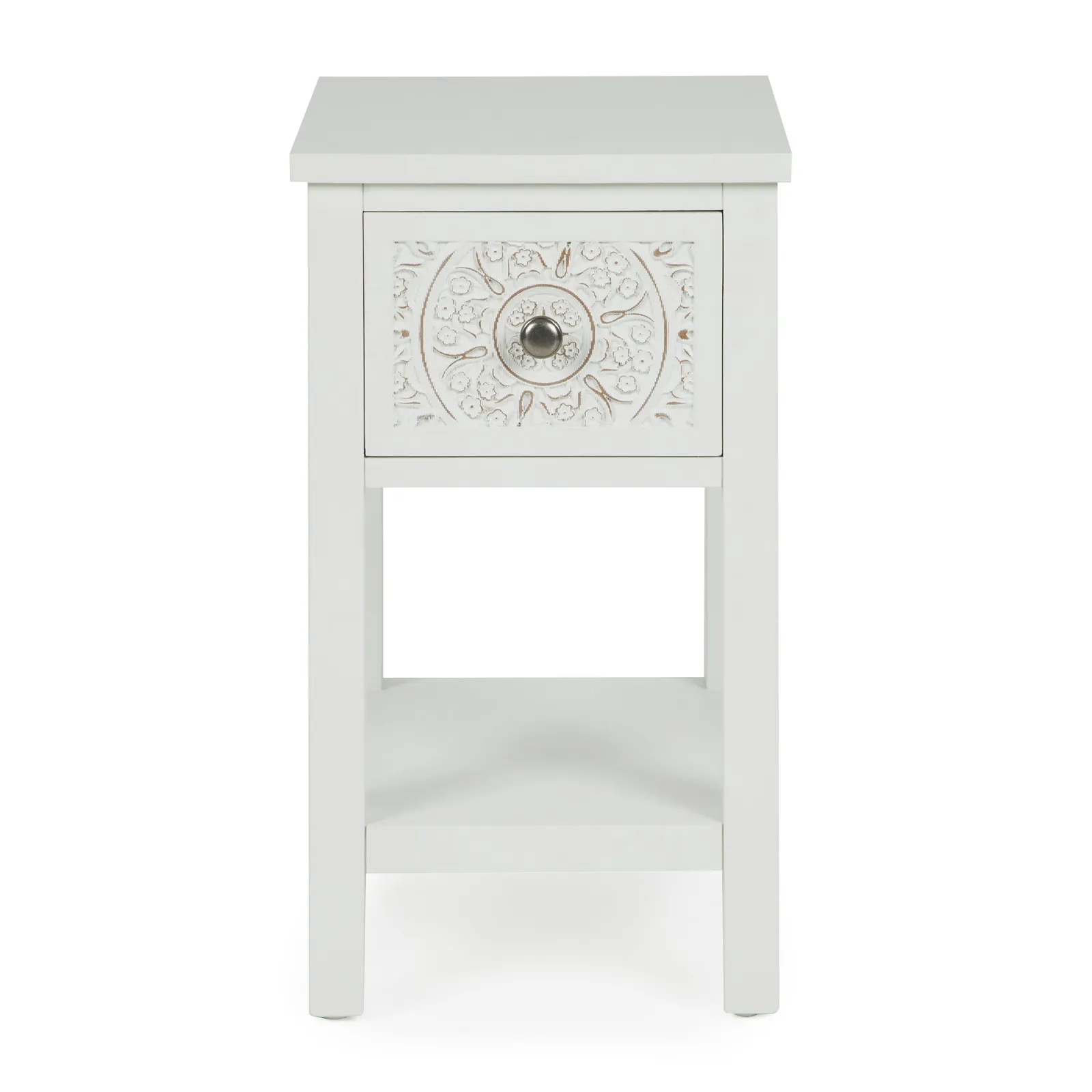 Samira 1 Drawer Bedside Table White