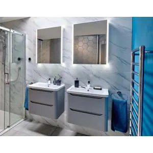 Sensio Grantham Bluetooth LED Single Door Bathroom Mirror Cabinet - 700 x 570mm 2