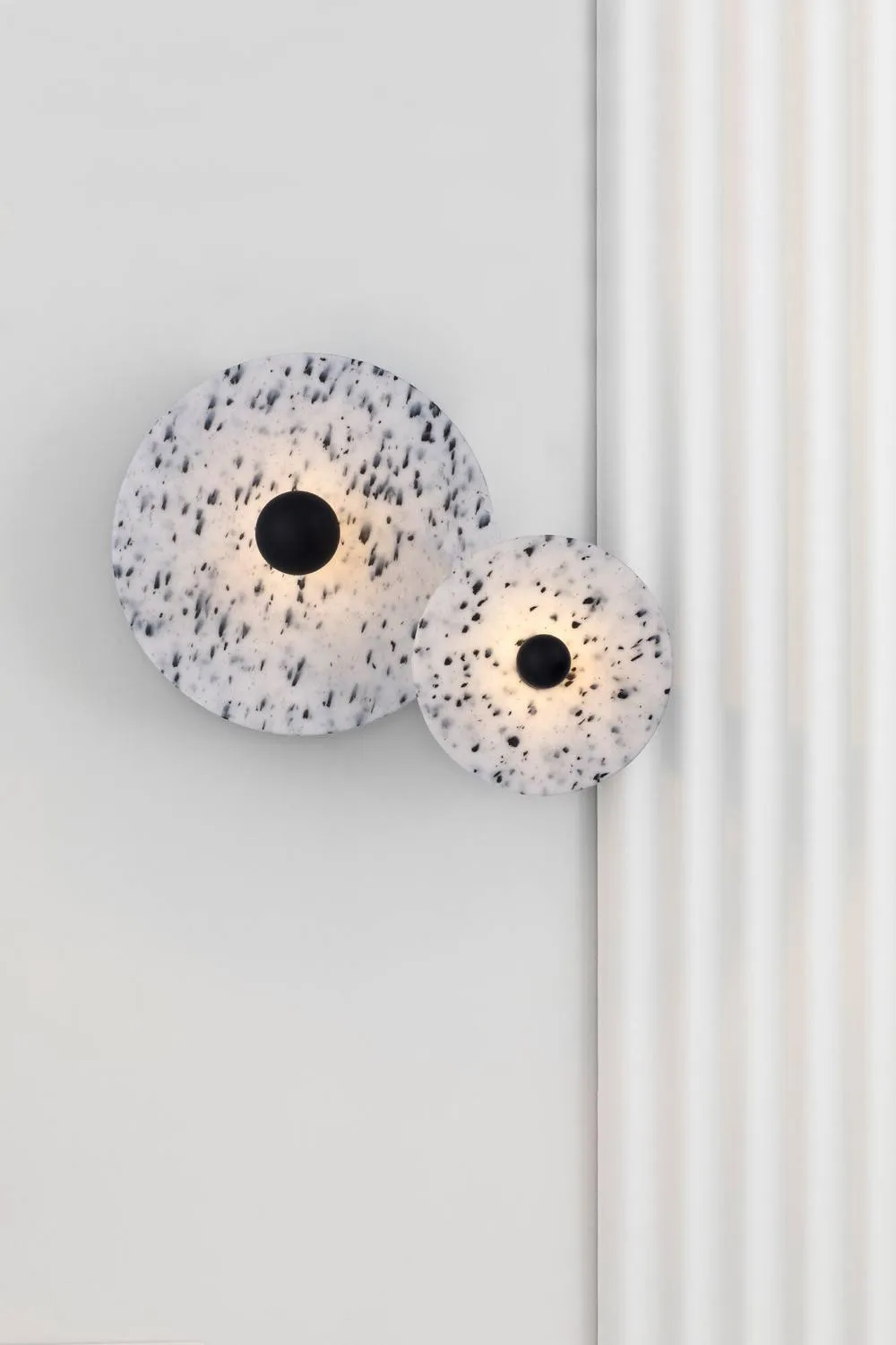 Netlighting Confetti 450 H140 Wall Ceiling Lamp Recycmarmoreal in White 2