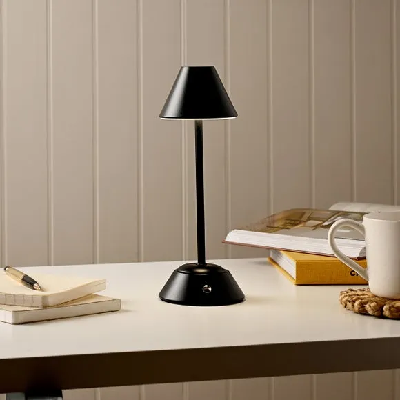 Hestia Thin Stem Rechargeable Colour Changing LED Touch Table Lamp 1