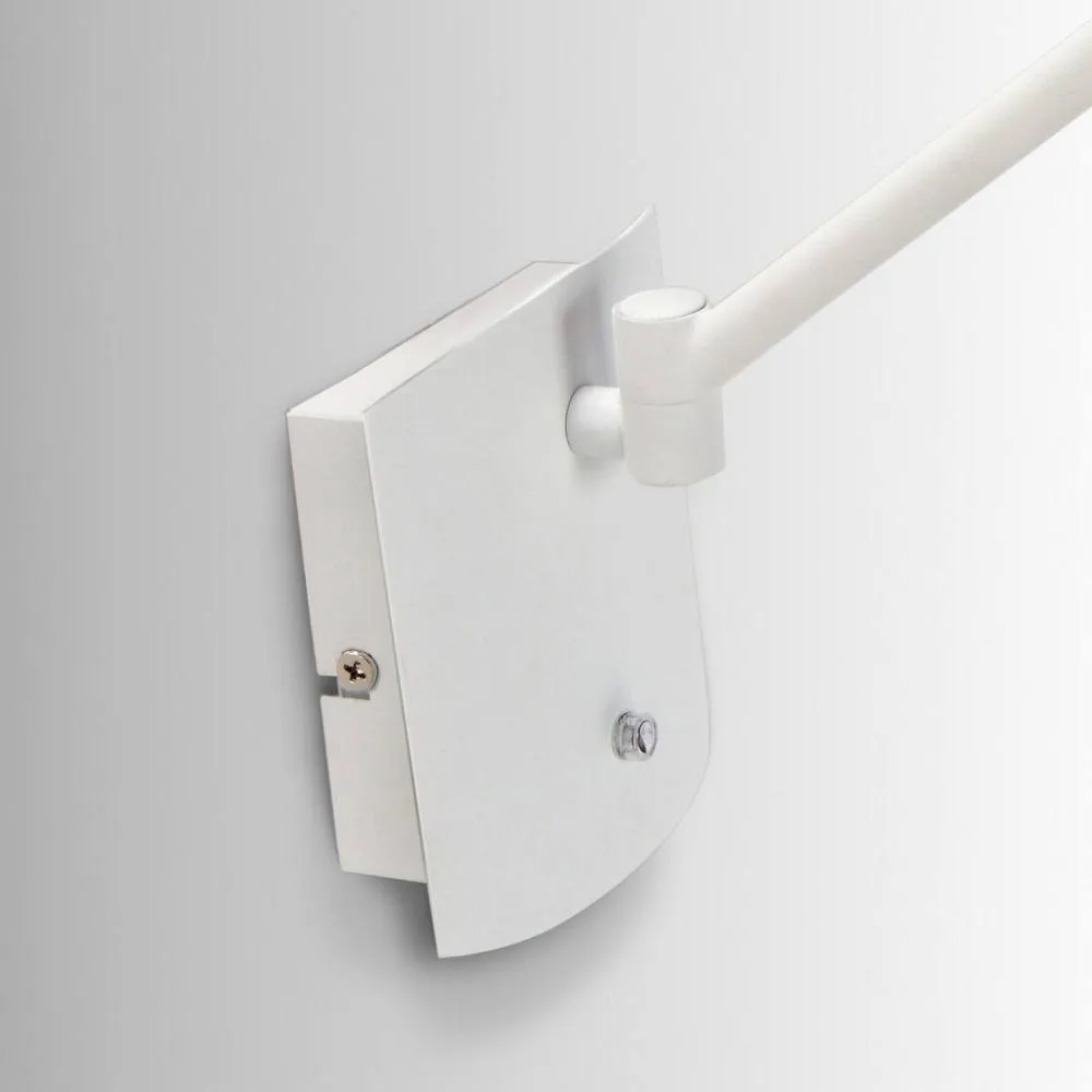 Netlighting Phuket Wall Lamp 1 Light 7W LED 3000K 600lm Matt White Polished Chrome 5