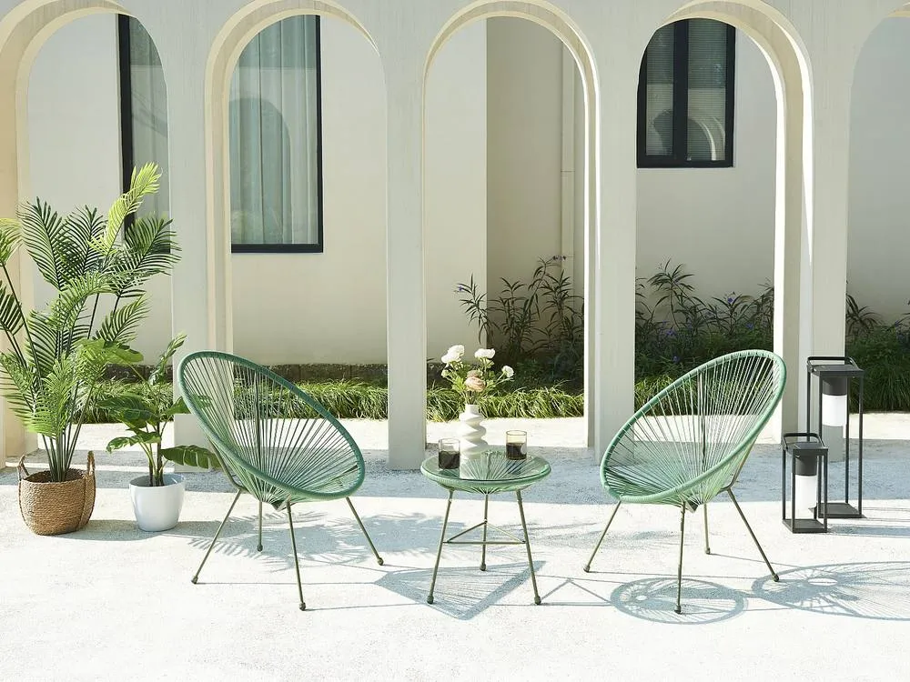 Vente-unique Garden Table In Woven Resin - Khaki - ALIOS III By MYLIA 3