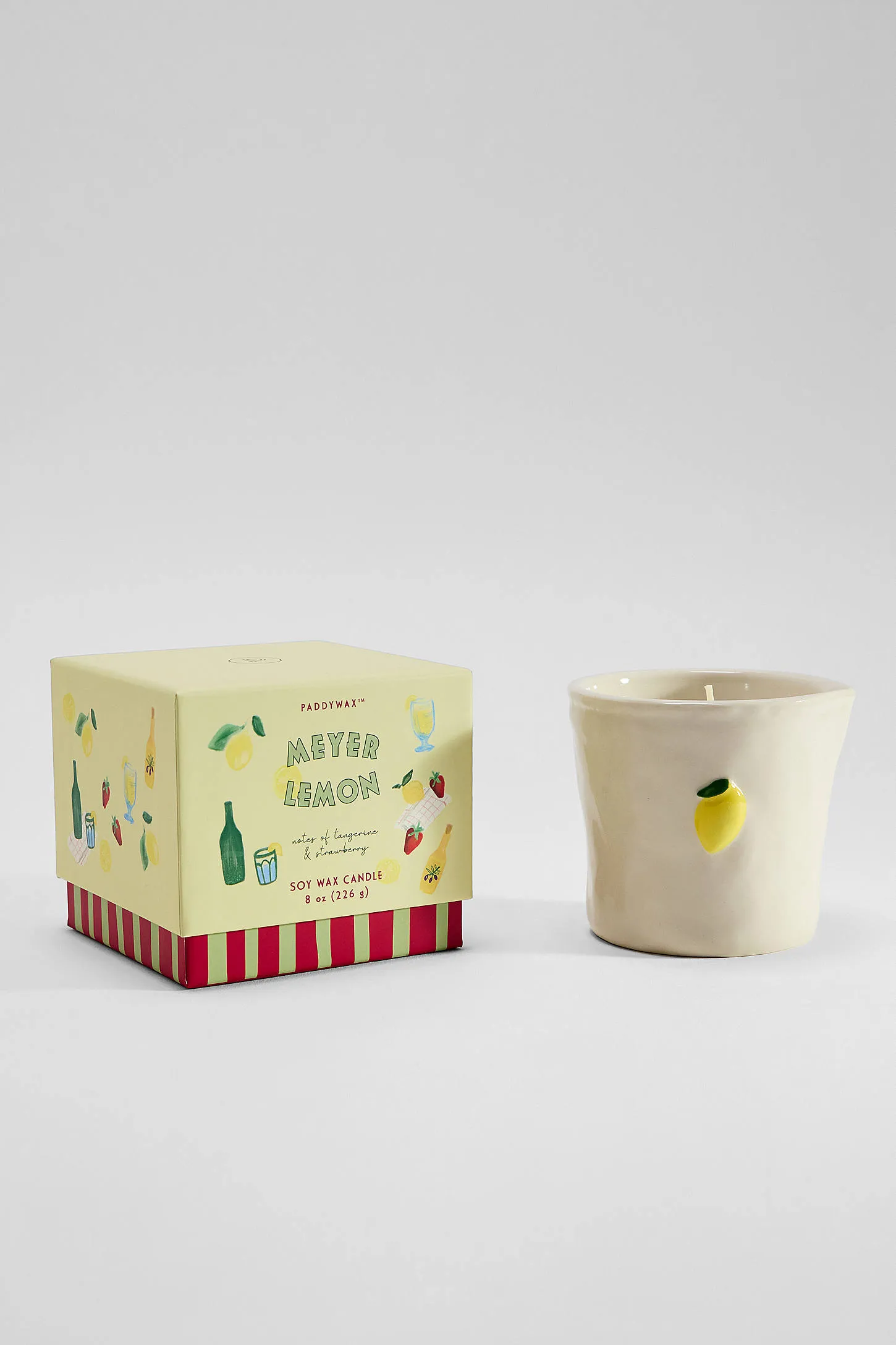 Paddywax Lemon Ceramic Soy Wax Candle ALL 3
