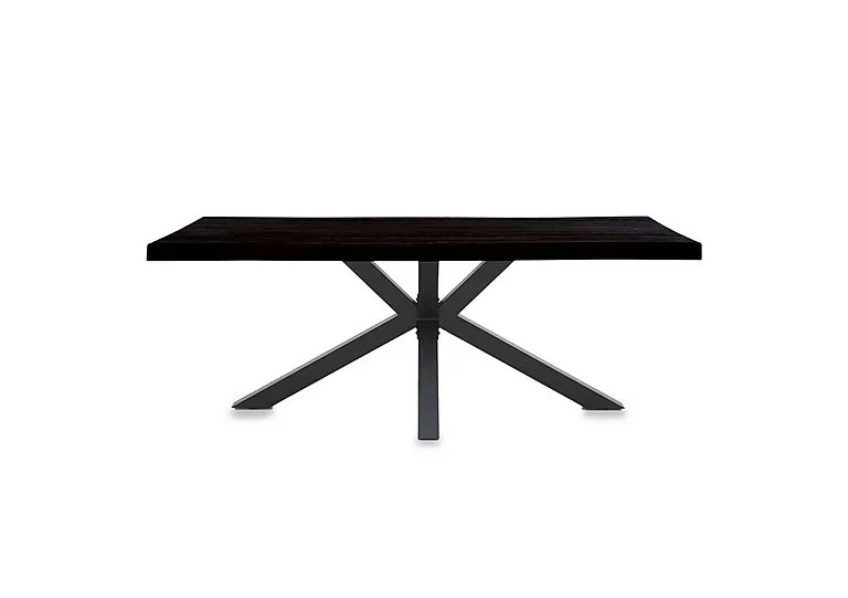 Njord Raw Edge Compact Dining Table with Metal Star Base - 140-cm