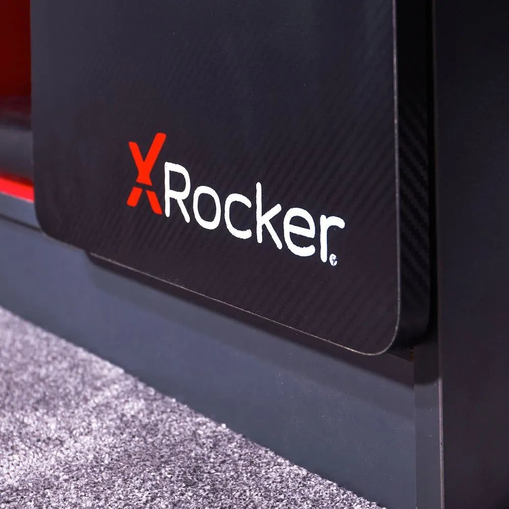X Rocker Carbon-Tek TV Unit for up to 42" TV's with Drawer & LED Lighting in Red 5