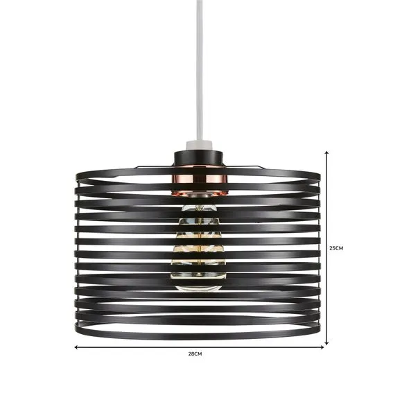 Kiel Black Easy Fit Pendant Shade 5