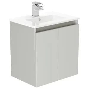 Newland Pearl Slimline Basin Suspended Double Door Unit - 500mm