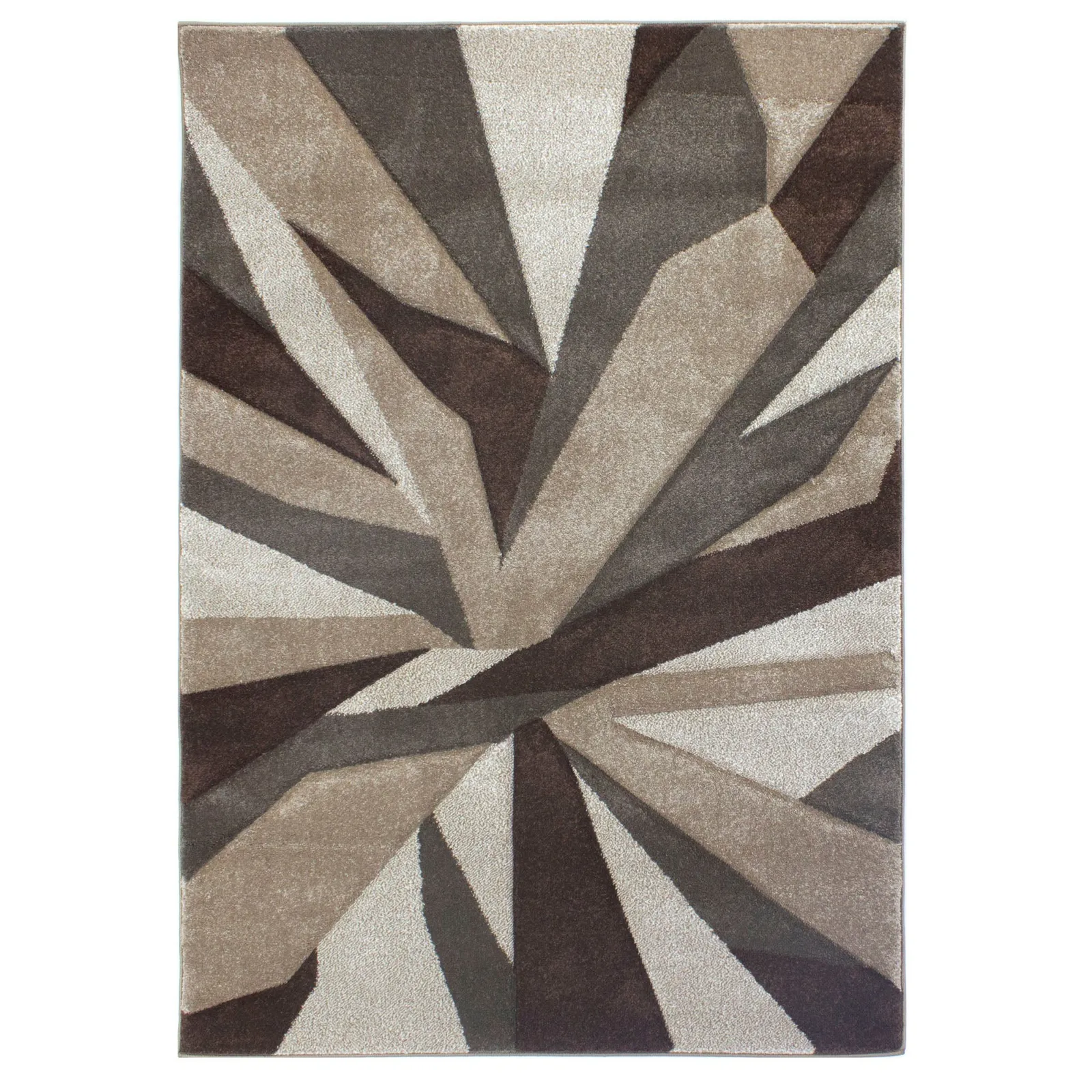 Shatter Hand Carved Rug Brown