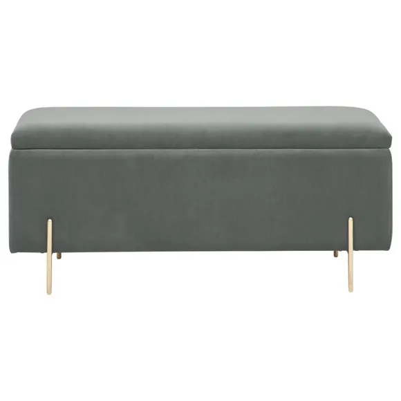 Mystica Velour Ottoman Storage Bench 4