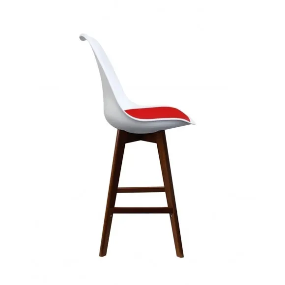 Fusion Living Soho White Plastic Bar Stool 5