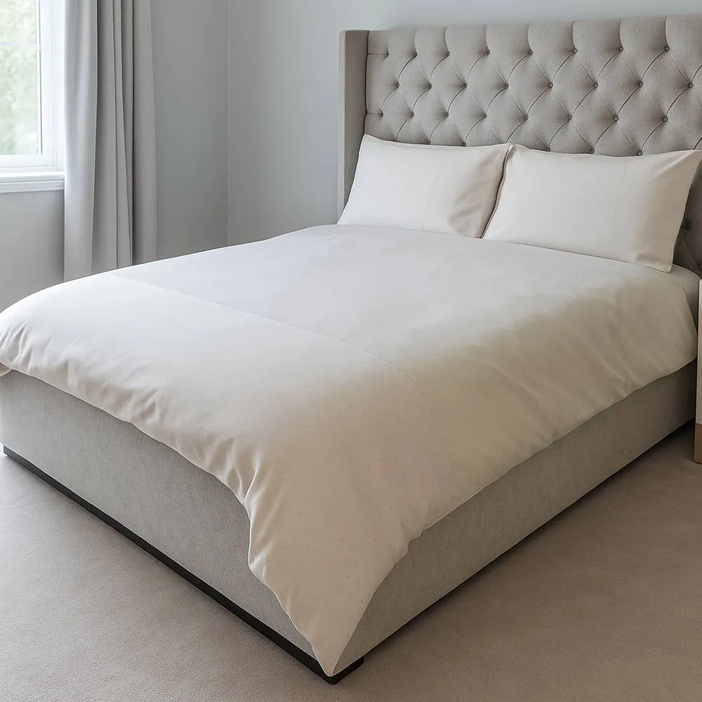 Voltico Dotted Jacquard Panel Duvet Set - Double & King Sizes in Grey