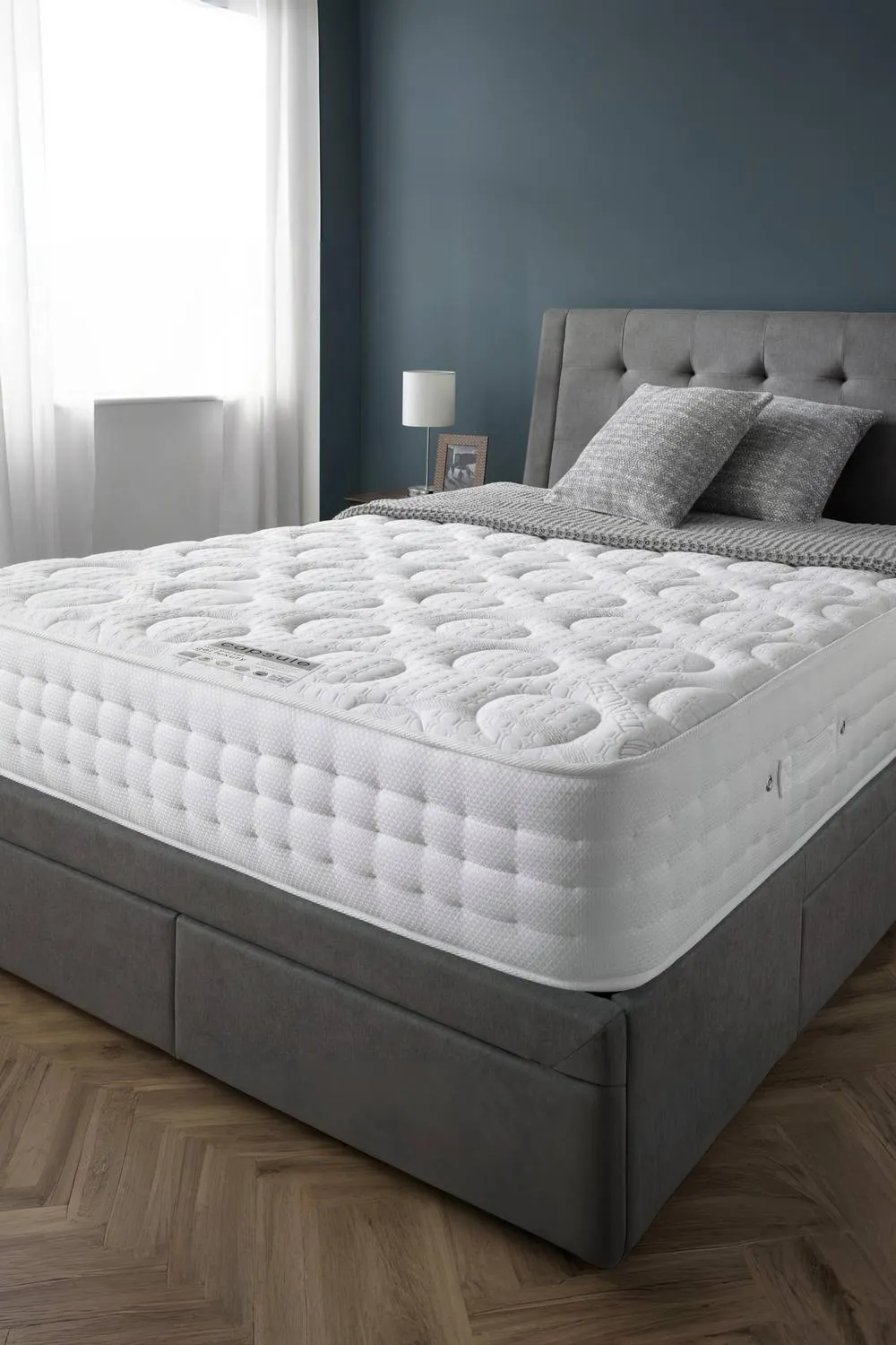Julian Bowen Capsule Gel Luxury 1500 Pocket Sprung Mattress with Cooling Gel in White