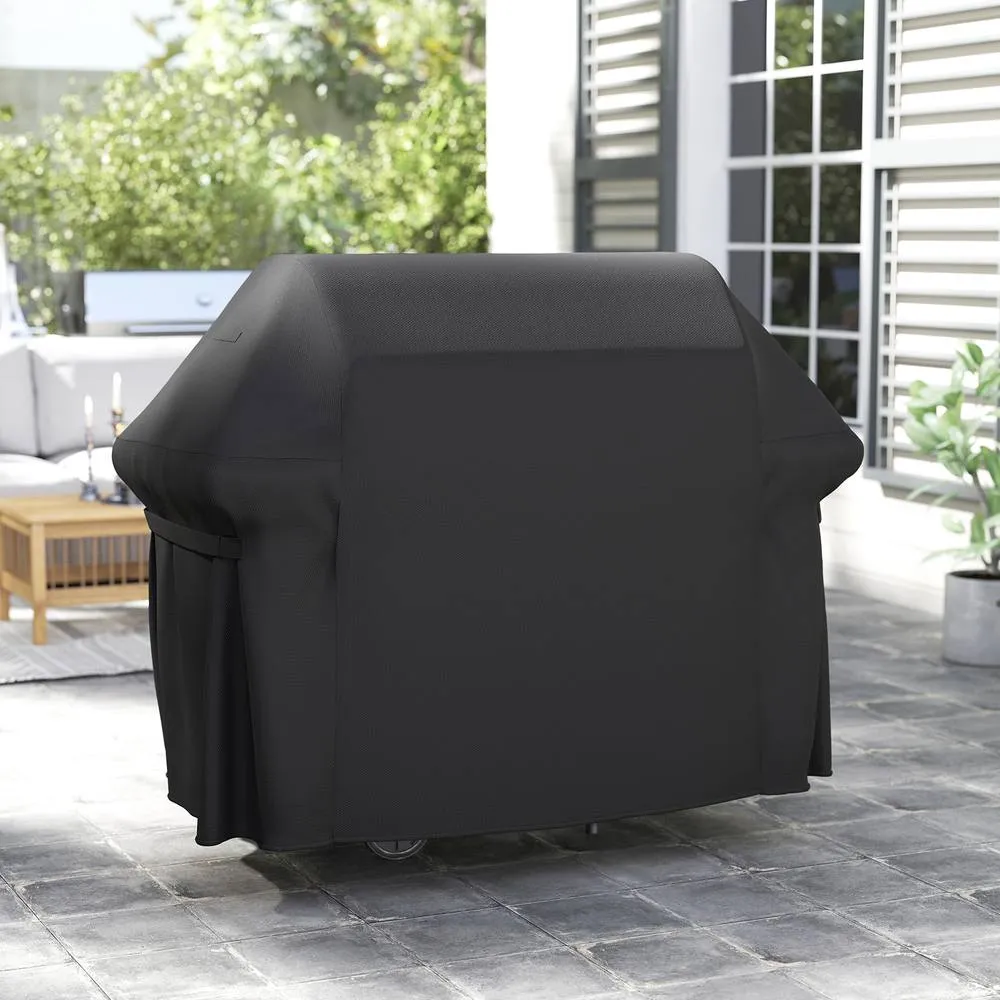Costway Grill Cover Heavy Duty Waterproof BBQ Cover with Dual Handles in Black