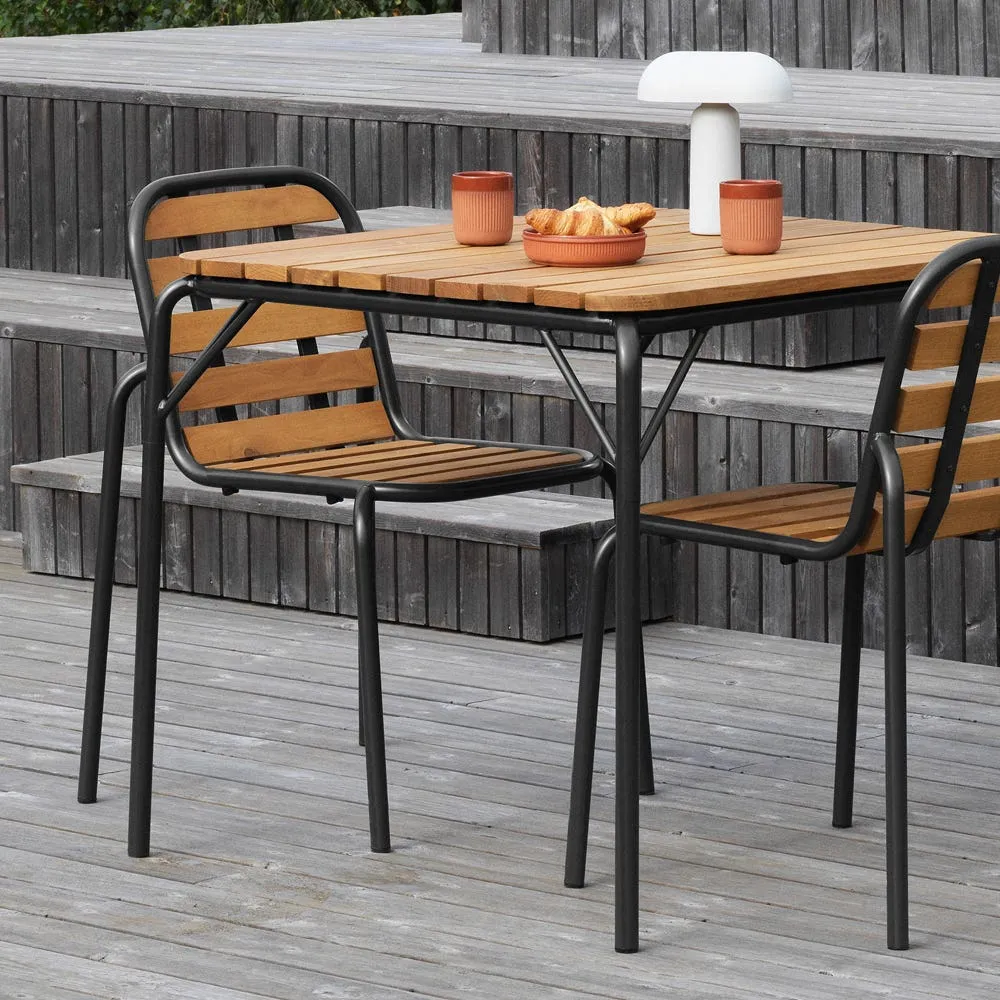 Normann Copenhagen Vig Outdoor Dining Table 80x90cm in Black 3