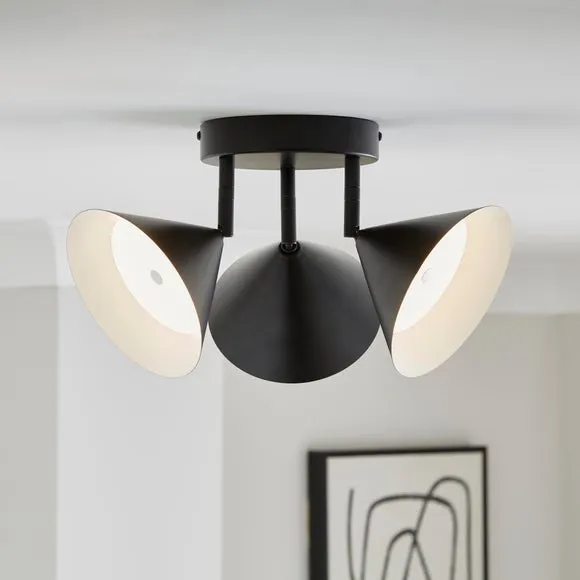 Edited Life Industrial 3 Light Adjustable LED Cone Spotlight