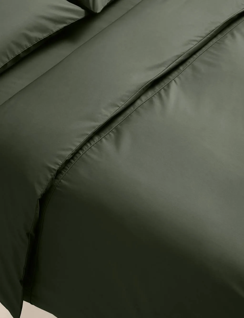 M&S Egyptian Cotton 230 Thread Count Crisp Duvet Cover Forest Green