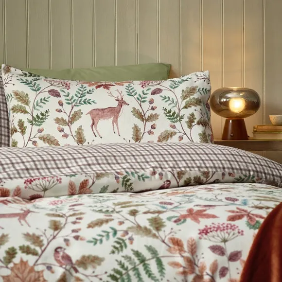 Catherine Lansfield Woodland Stag Duvet Cover & Pillowcase Set 4