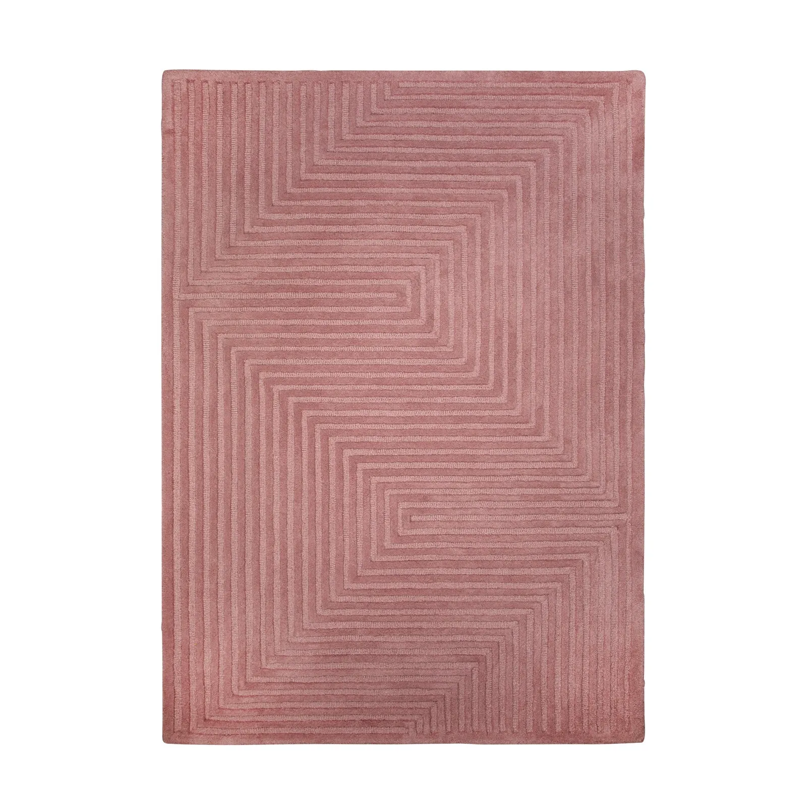 Maze Wool Rug Maze Blush