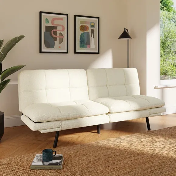 Harrison Quilted Sherpa Clic Clac Sofa Bed 3