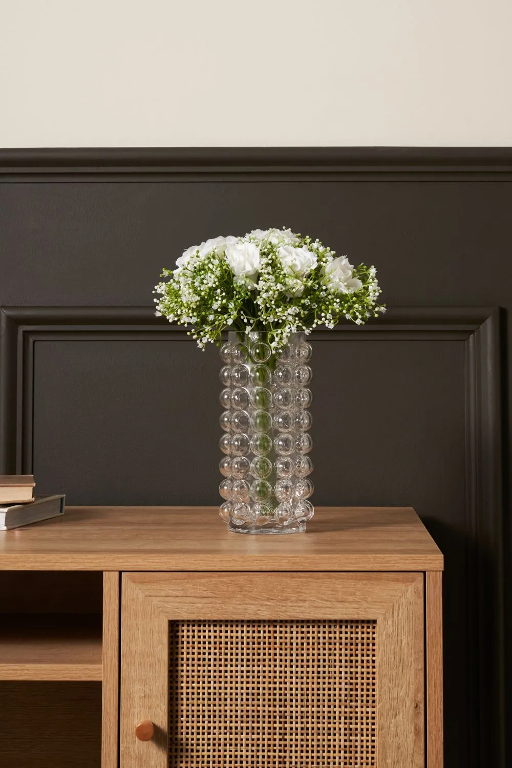 BHS Small Clear Bobble Glass Vase