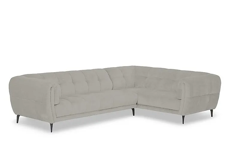 Sienna Fabric Right Hand Facing Corner Sofa - Opulence Silver