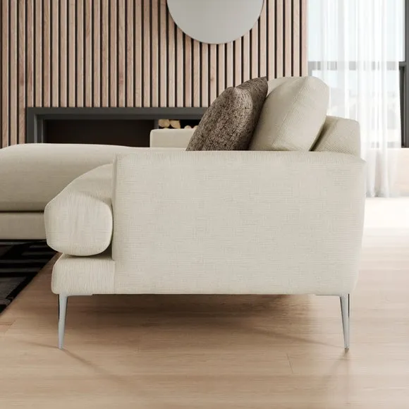 Lawson Chunky Tonal Weave Corner Chaise Sofa 2