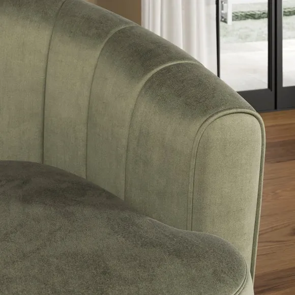 Carmen Quilted Velvet 2 Seater Sofa 4