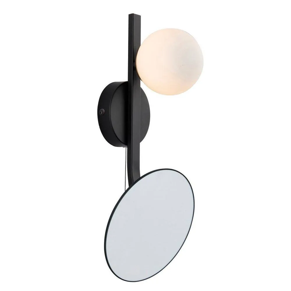 Netlighting 'RIOMAGGIORE' Non Dimmable Contemporary Bathroom Metal Wall Lamp in Black