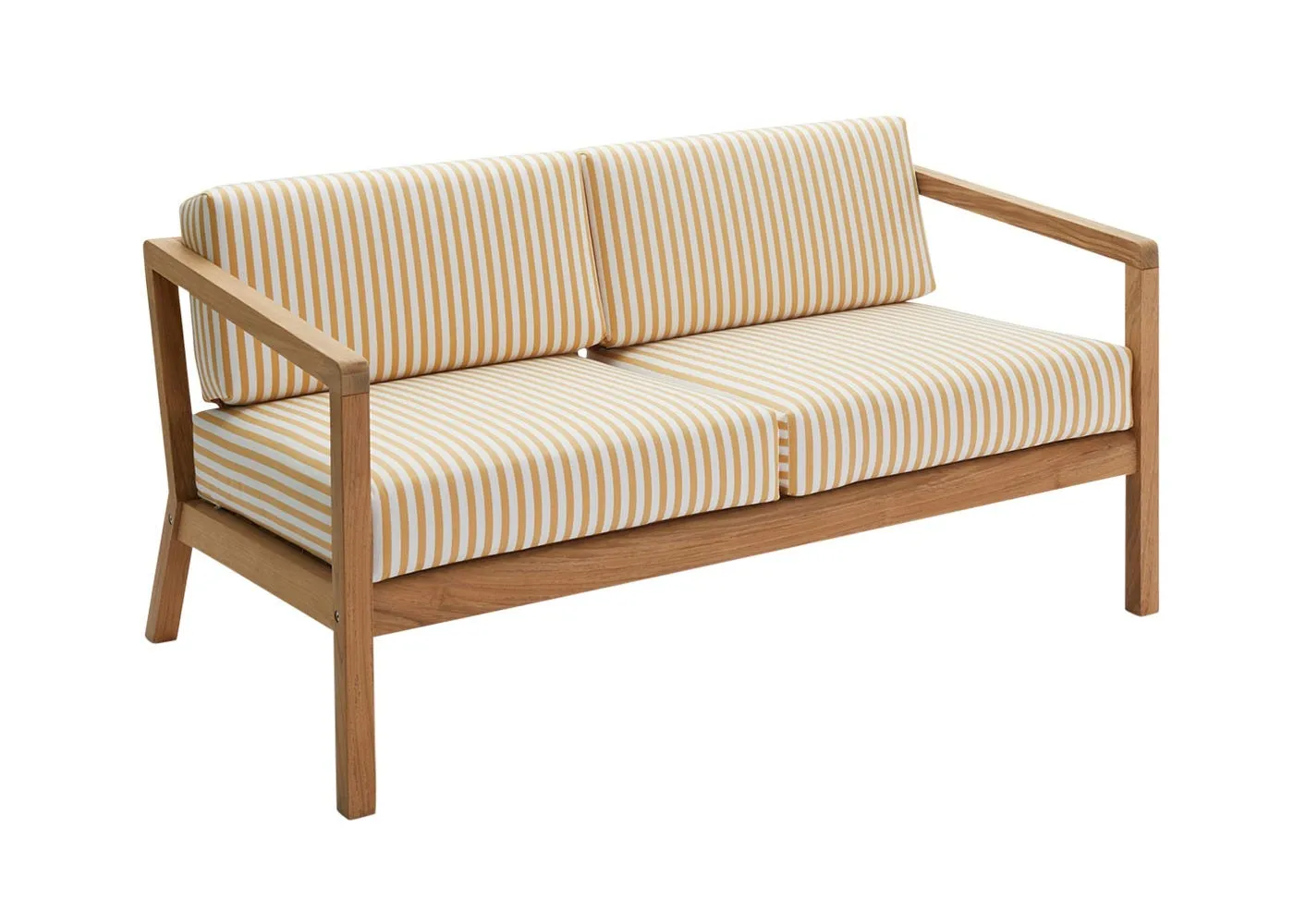 Fritz Hansen Virkelyst Outdoor 2 Seater Sofa in Yellow Stripe 1