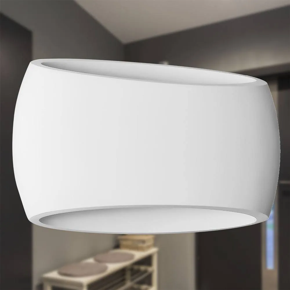 First Choice Lighting Set of 2 Sophia - White Plaster E27 Wall Lights 4