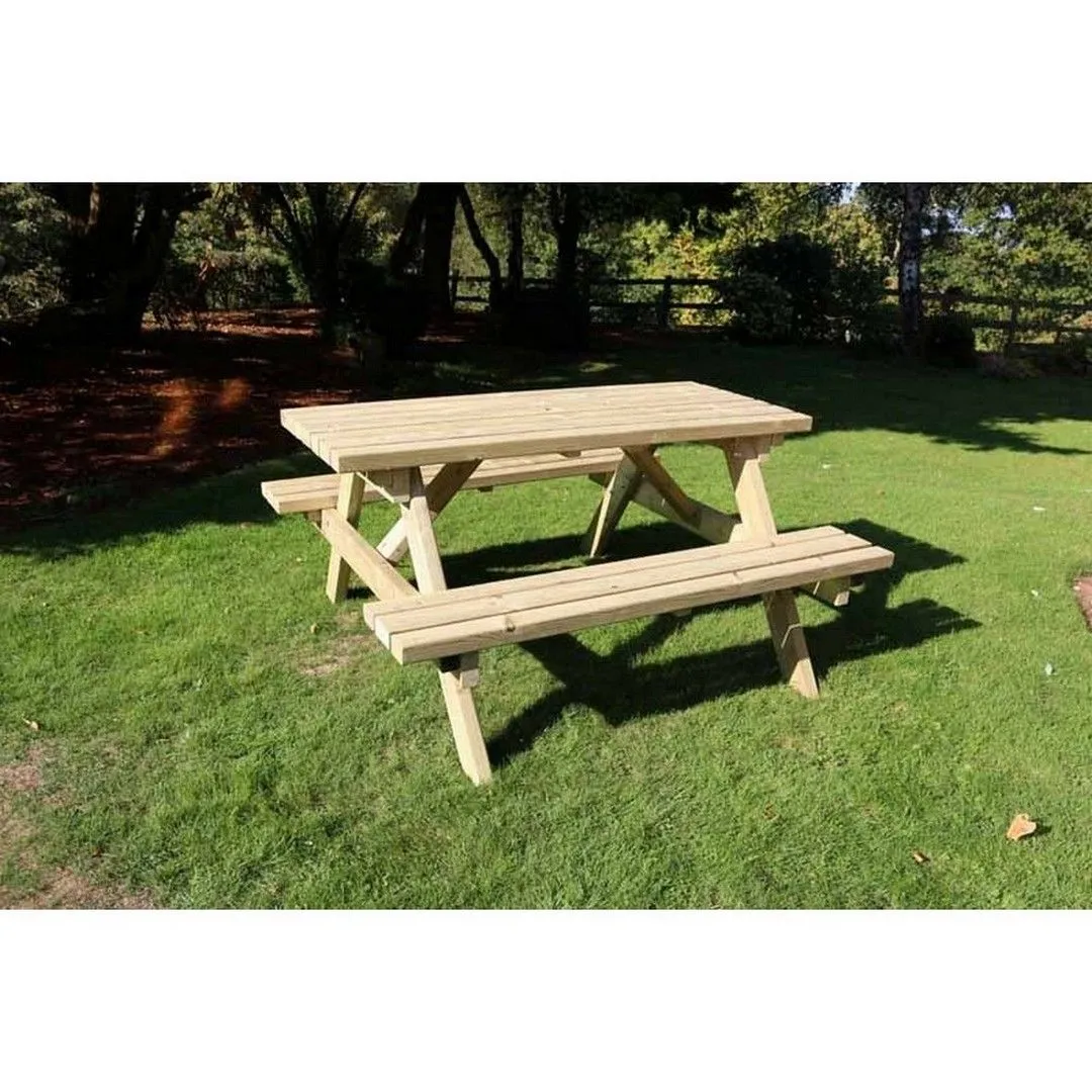 Churnet Valley Garden Furniture Ltd Deluxe A-frame Picnic Table - Minimal Assembly Required in Brown 3