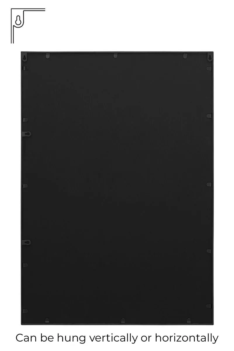 MirrorOutlet Black Modern Contemporary Wall Mirror 39" X 27" (100CM X 70CM) 5