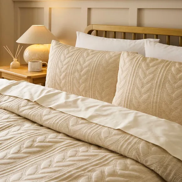 Berkley Cable Duvet Cover and Pillowcase Set 4
