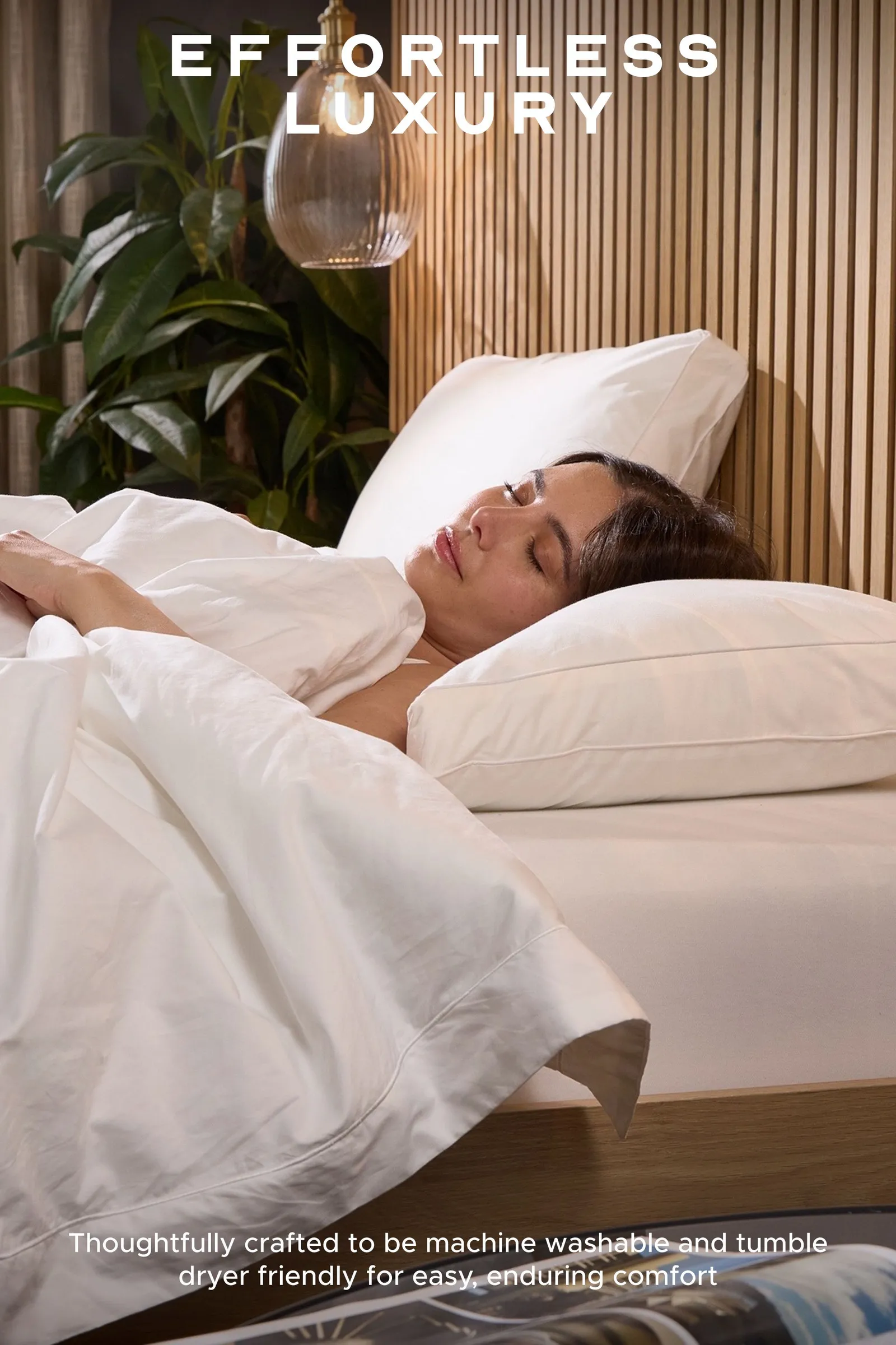 Snuggledown 2 Pack Hotel Luxurious Back Sleeper Medium Support Pillow in White 5